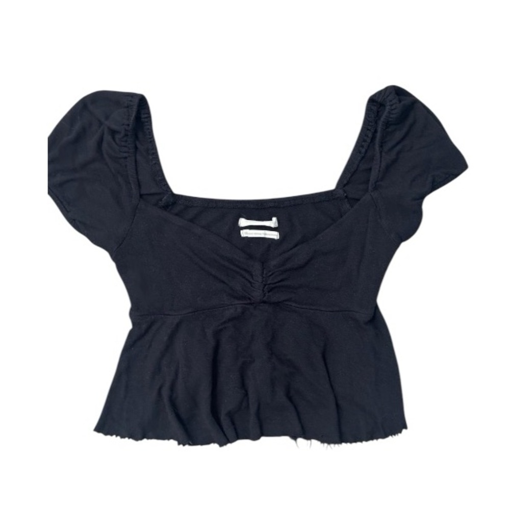 Black‎ Cap Sleeve Flowy Top